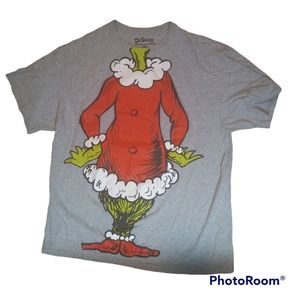 DR. SUESS Headless Grinch  Gray Graphic T